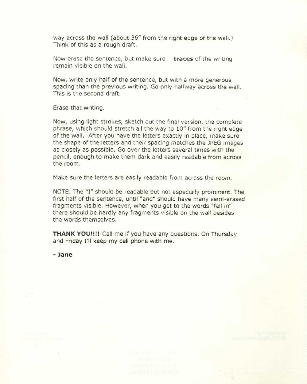 Directions for Extravagance of Memory II, pg 2